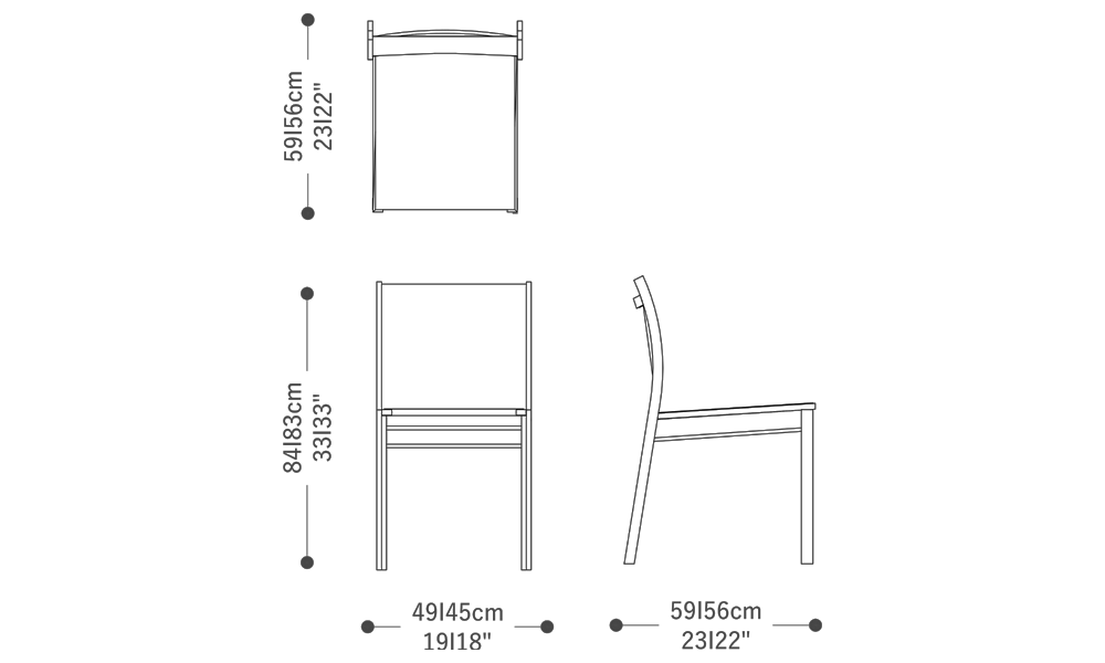 Image of the main dimensions of the product